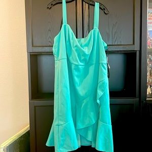 BCBG Paris Ruffle Skirt Mini Dress